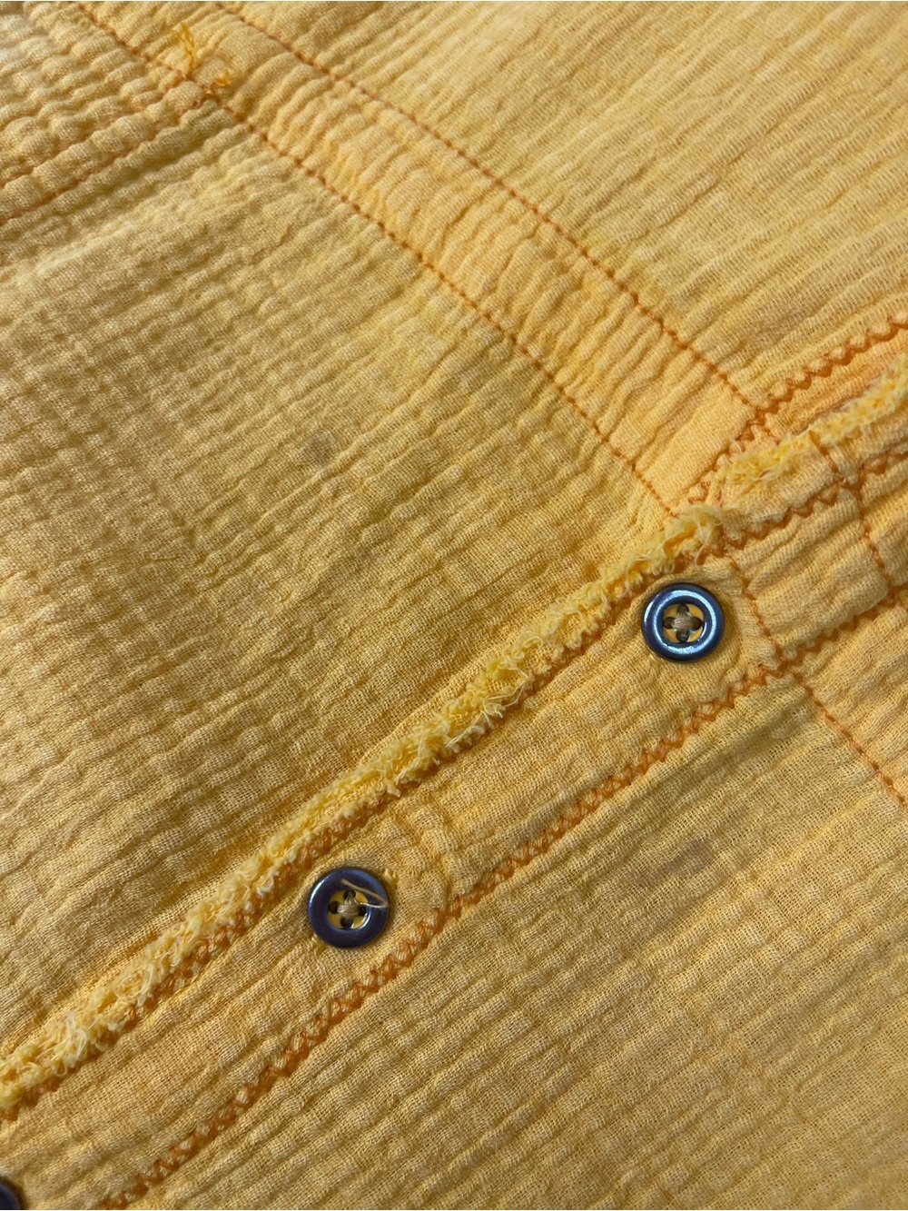 We The Free People Summer Daydream Button Down Shirt Size Medium Yellow Papaya - Picture 15 of 16